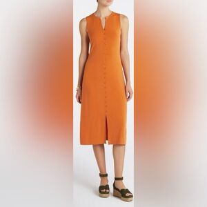 Market & Spruce Dress ‘Delia’ Button Front V-Neck Sleeveless VGUC